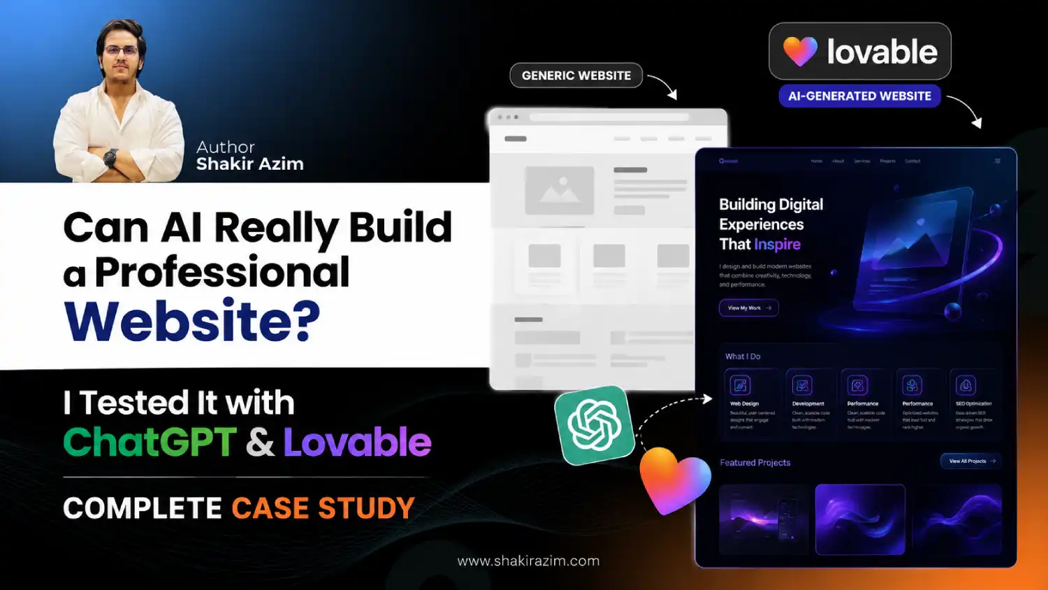 Best AI Website Builder case study using ChatGPT and Lovable